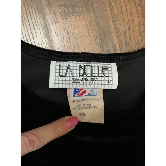 Vintage 1990s Vampy Black Shift Dress & Duster Cardigan Set Made In USA Medium - Picture 4 of 7